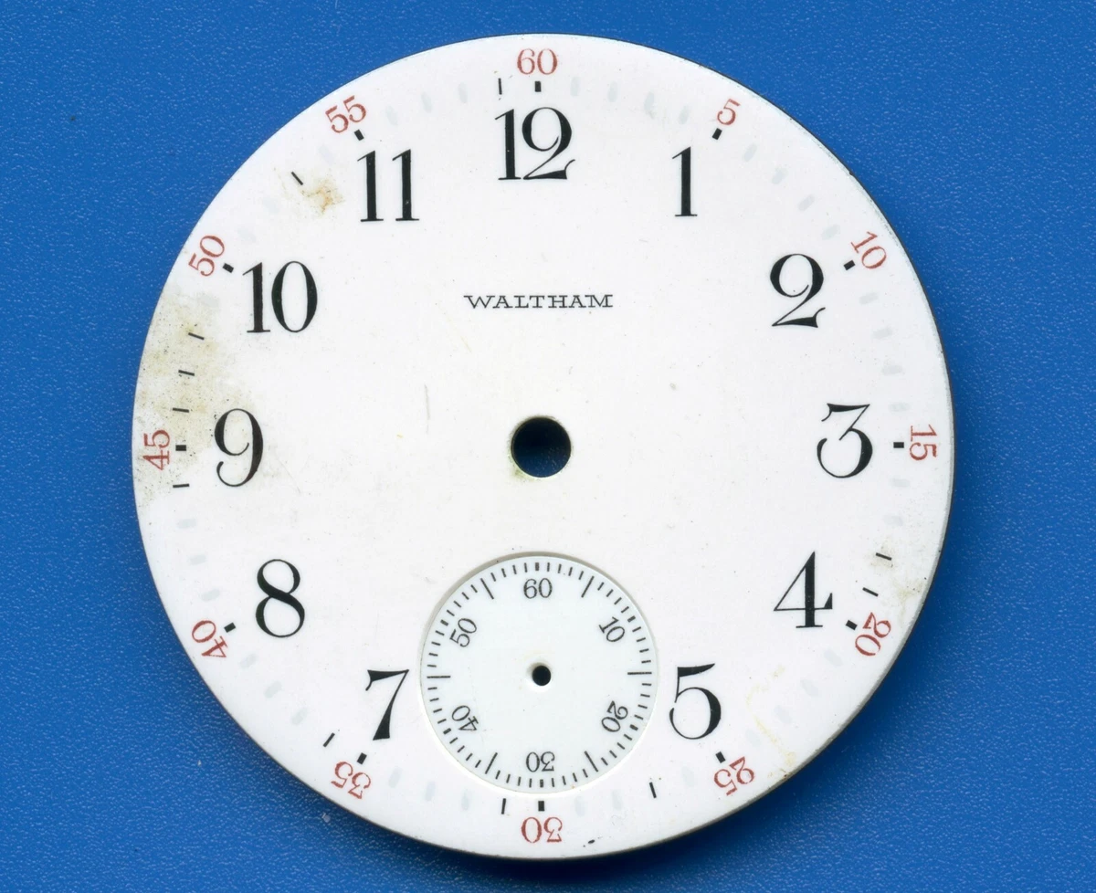 Vintage Waltham Pocket Watch Dial 45 mm Diameter eBay