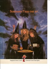 1989 Seagram's Seven Vintage Magazine Ad  Seagram's Seven and The 31st Halloween