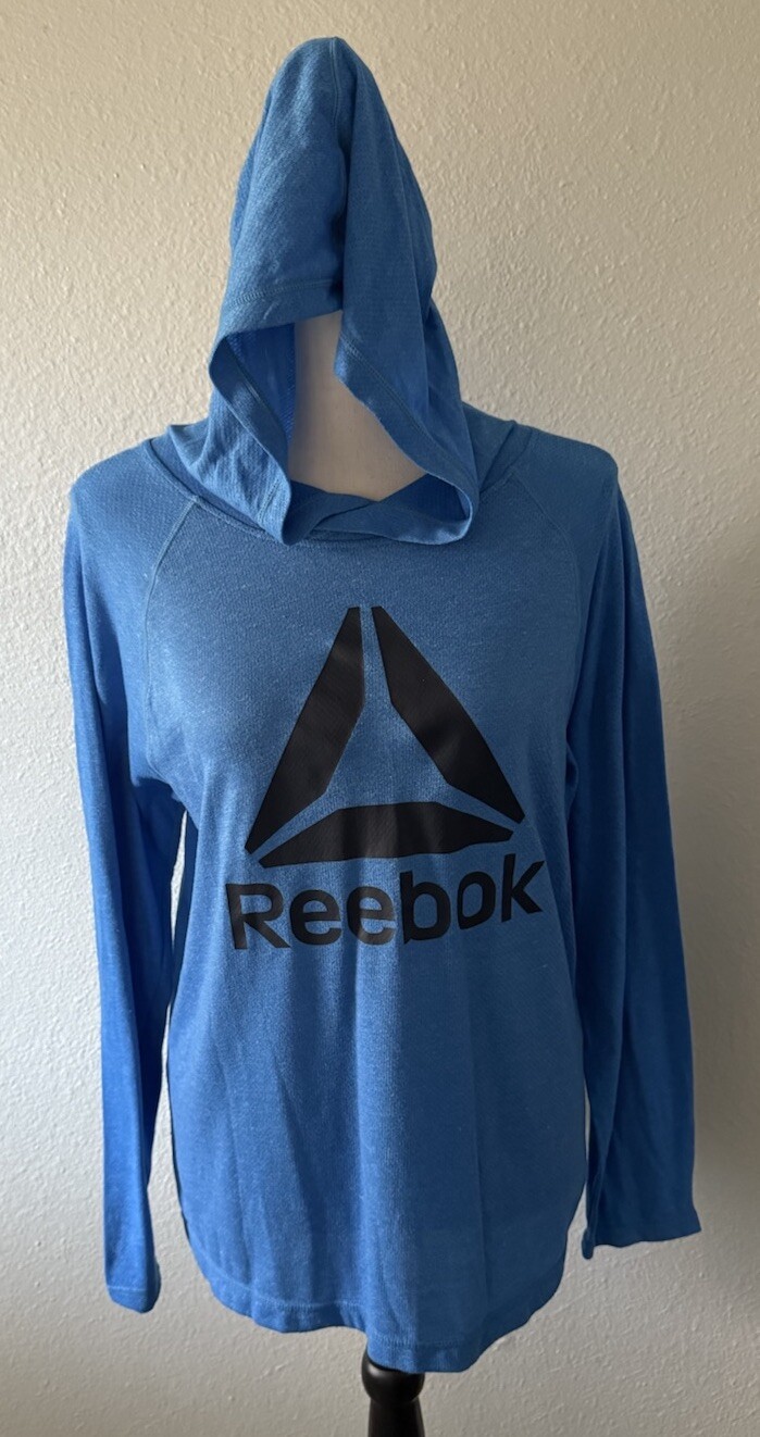 Reebok Royal Blue Workout Athletic Hoodie Size Small