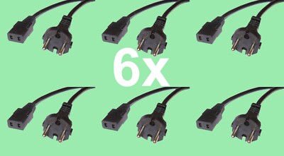 6er Pack Netzkabel für Revox 2 polig - 6-Pac Revox power cord / power cable HiQ