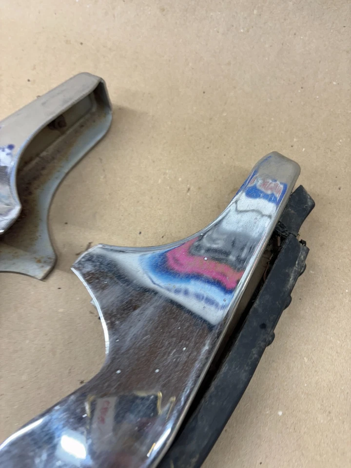 Ford F150 F250 F350 1973 1978 1979 protectores de parachoques parachoques OEM cromo y goma Foto 3 de 4