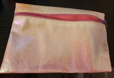 Ipsy Glam Bag Only Metallic Iridescent Zip Closure 7 x 5 nwot 