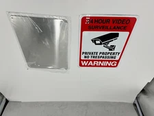 5 BAGS OF 4 OLODEER Private Property No Trespassing Warning 24 Hours Sign 10"x7"