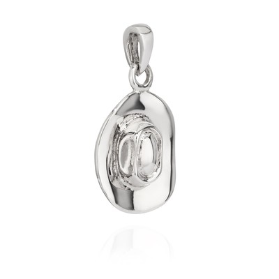 Kettenanhänger Cowboyhut 925 Silber 18x11mm Cowgirl Sheriff Silberanhänger
