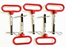 5 GOLIATH INDUSTRIAL RED HANDLE 3/8" X 4" TRACTOR HITCH PINS WAGON TRAILER RHP38