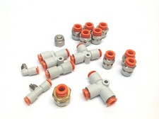 Lot of SMC Assorted Pneumatic Fittings