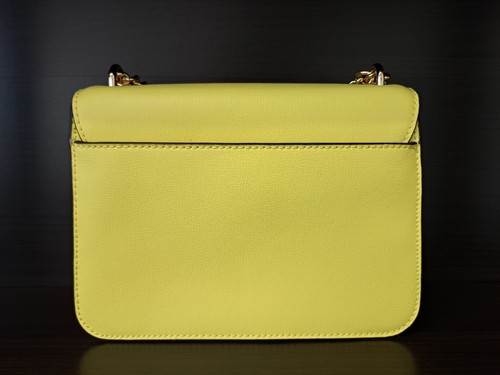NWT Michael Kors Mott Large Chain Shoulder Crossbody Women's Handbag, Sunshine - Picture 2 of 15