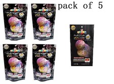 5 x Okiko Platinum Flowerhorn Fish Food Head Huncher 100 g each