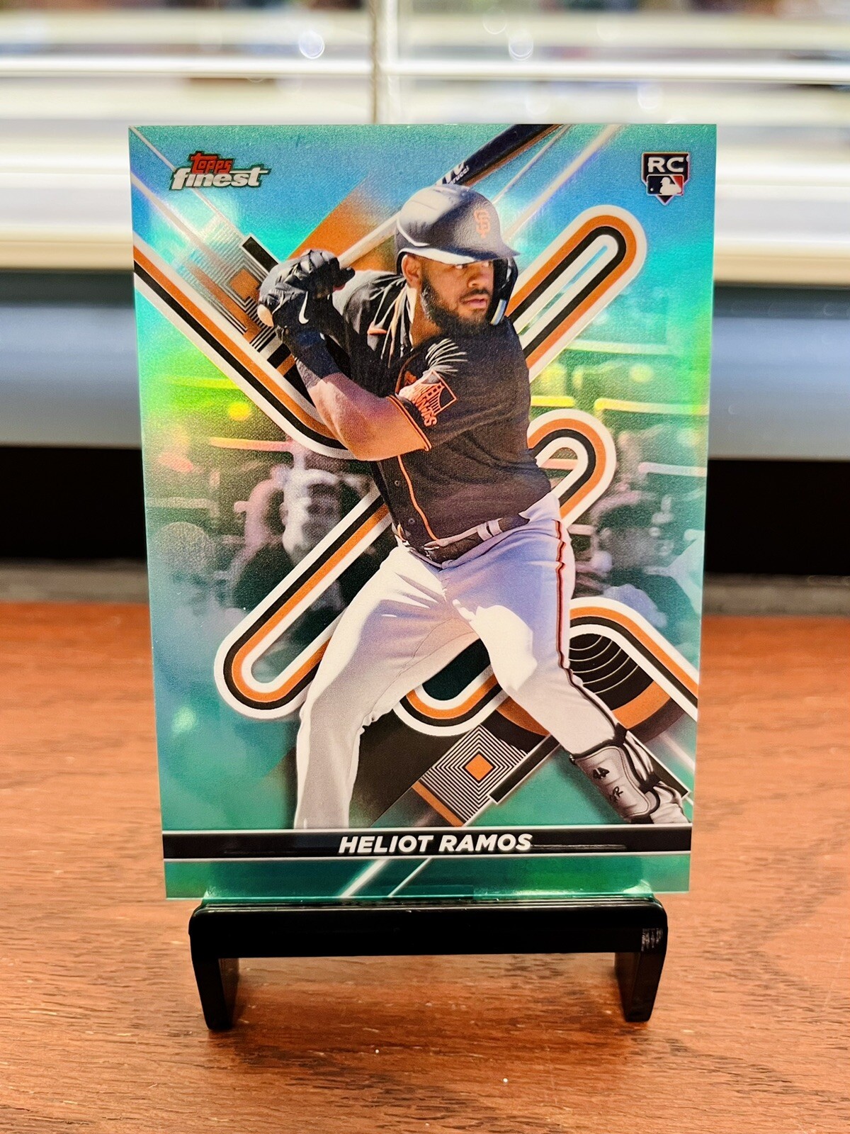 2022 Topps Finest AQUA REFRACTOR #82 HELIOT RAMOS RC Rookie #/199 Giants