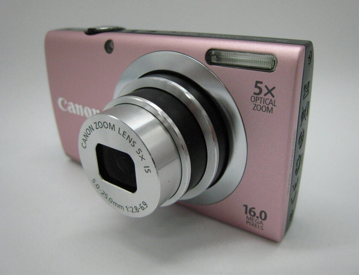 【新品】Canon PowerShot A2400 レッド　海外版 Canon PowerShot A2400 IS Pink 16.0MP Digital Camera English