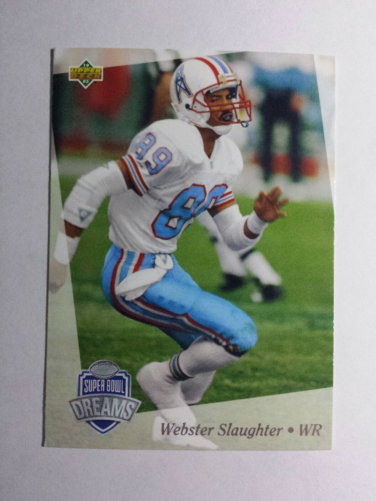 WEBSTER SLAUGHTER 1993 UPPER DECK SUPER BOWL NFL EXPERIENCE CARD # 41 C9800