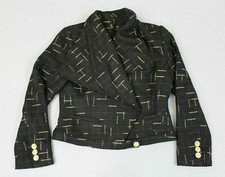 Charlotte London Women's Waterfall Jacket Lv5 Black/gold Size Us:8 Uk:12