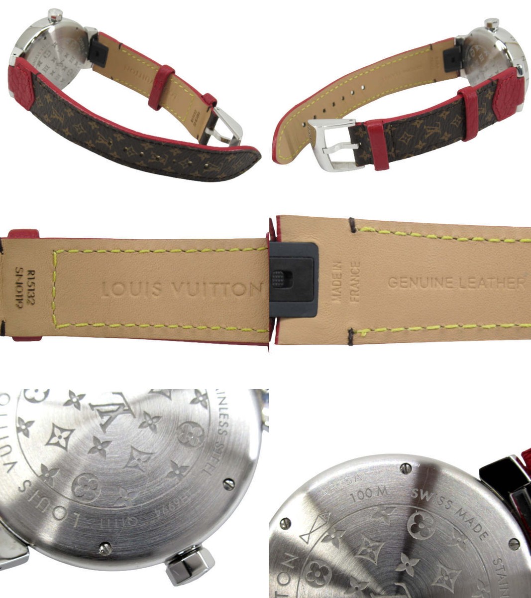 Louis Vuitton Tambour GM Nano Monogram Q1111 Quartz 39mm Men 