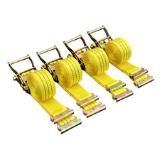 4-pack 15 E-track Ratchet Tie Down Strap Cargo Van Truck Enclosed Trailer