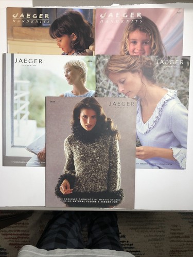 Lot of 5 Jaeger Handknits Knitting Pattern Magazines Martin Storey - 第 1/11 張圖片