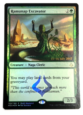 MTG Ramunap Excavator Hour of Devastation HOU Draft Weekend Foil Promo 2017 NM