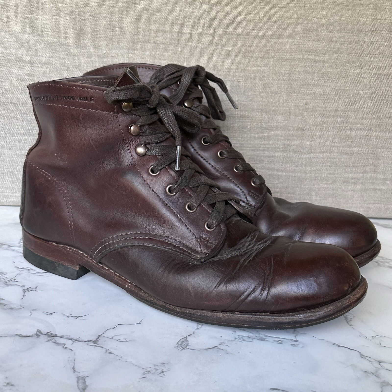 Wolverine 1000 Mile Men 9.5 Plain-Toe Original Boot - Brown for 