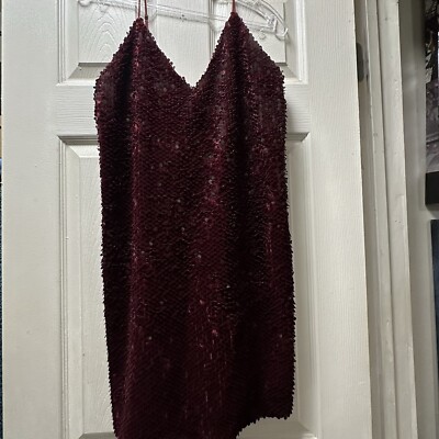 Kendall & Kylie Womens Burgundy Cocktail Dress Size medium Sleeveless | eBay