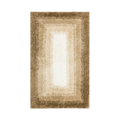 Mohawk Home - Gradient Bath Rug/Mat- Ombre Border Barley - 1' 8'' X 2' 10''