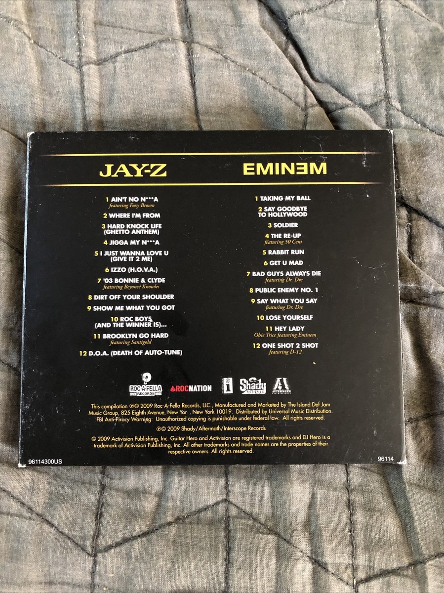 RARE! Jay-Z Eminem DJ Hero 2-Pk Sountrack CD Double