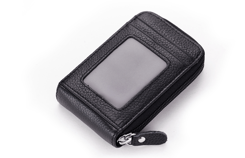 Echtleder Geldbörse mit Blockierung Kreditkartenetui Etui dünne Tasche Herren/Damen - Bild 5 von 24