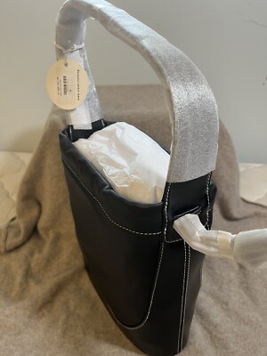 STAUD Cinch Leather/ Suede Bucket Bag in Black MSRP$375 | eBay display picture 3