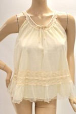 Vintage Intime Babydoll Nightie Small Short Nightgown Ruffle Chiffon Nylon