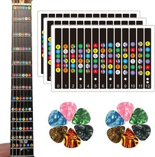 Guitar Stickers, 3 Pcs Guitar Fretboard Stickers for Beginners  Guitar Note Stic