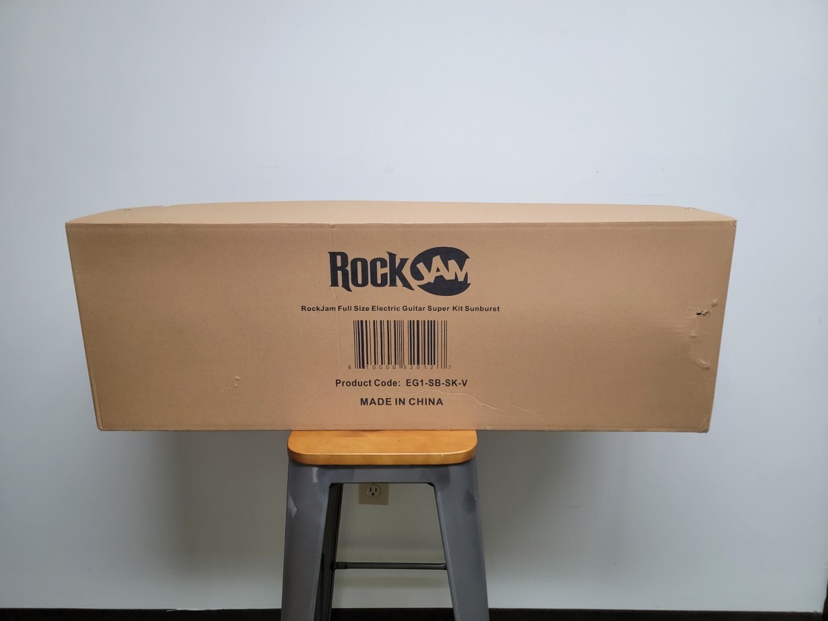 RockJam Full Size Electric Guitar Superkit Sunburst b-x | eBay