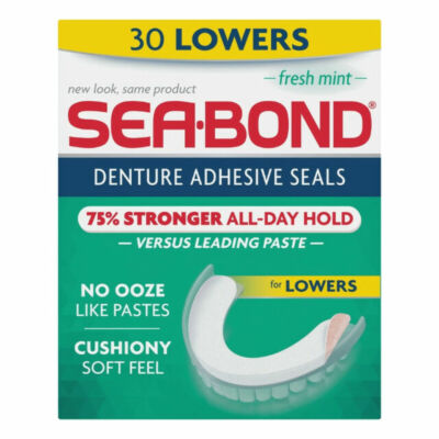 Sea-Bond Secure Denture Adhesive Seals - 30 Count Lowers