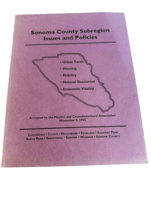 Sonoma County Subregion Issues and Policies Housing Urban Development 1990 s 90s