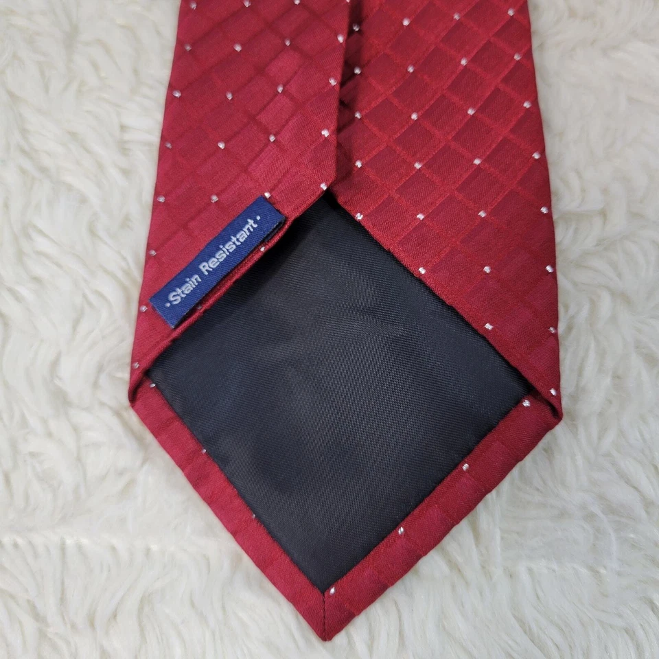 John Ashford Silk Blend Necktie Men's Foulard Diamond Shimmer Metallic Holiday - Image 4 of 4