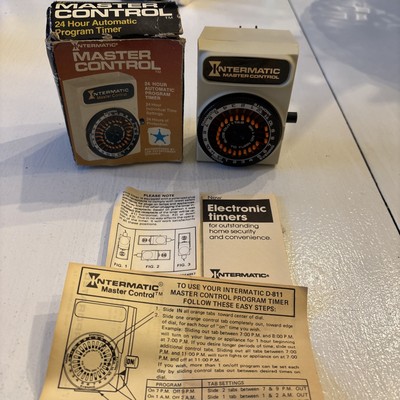 MASTER CONTROL 24 HOUR AUTOMATIC INTERMATIC D-811 In Original Box & Directions
