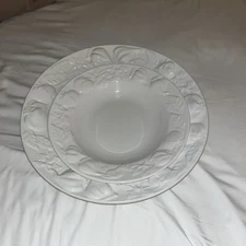I Patrizi White Pasta/Salad Bowl and Large Serving Bowl Williams Sonoma EUC