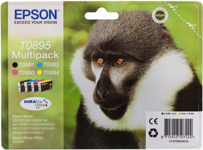 Original Epson Multipack Schwarz / Cyan / Magenta / Gelb C13T08954010 T0895