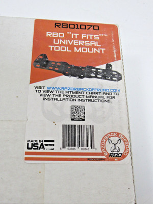 New It Fits Universal Tool Mount  Razor Back Off Road Mad In USA RBO1070