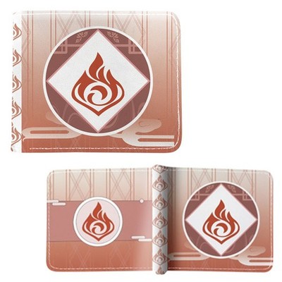 PYRO VISION Genshin Impact 4 in. Bi Fold Wallet (Video Games Credit Card)