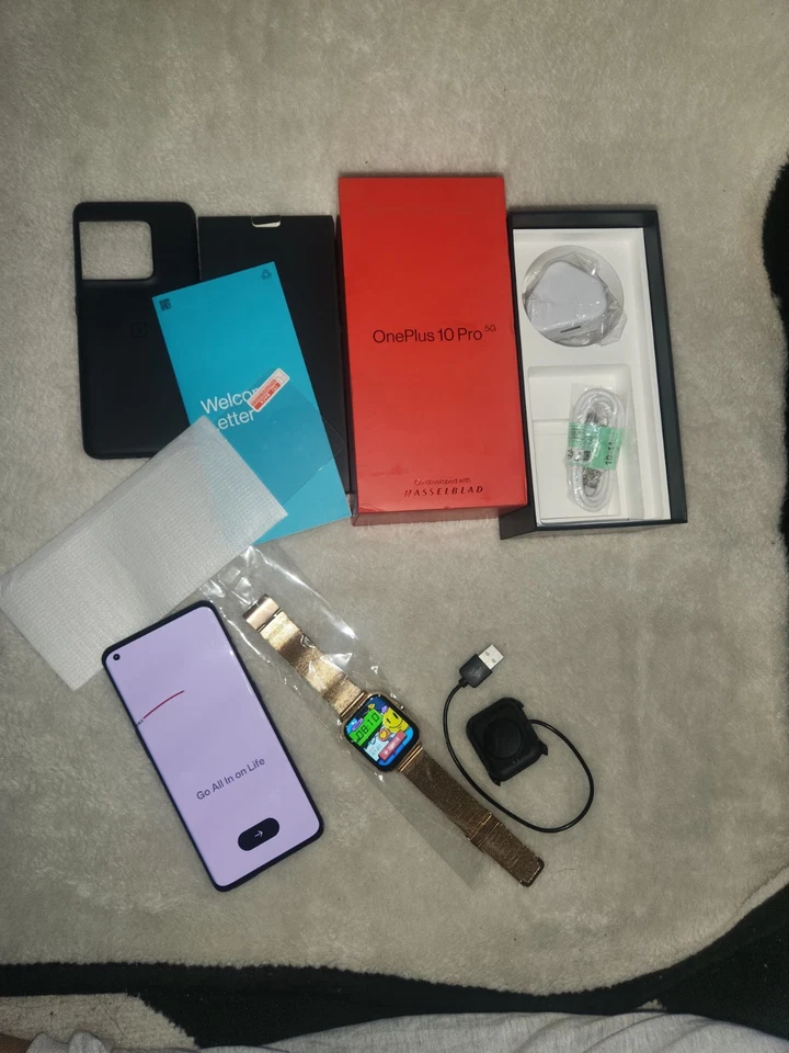 OnePlus 10 Pro 5G 128GB 8GB Black 6.7in Snapdragon 8 Gen 1 w/ Box & Watch, photo 3 of 5