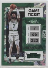 2021-22 Panini Contenders Game Ticket Green Ice Jaylen Brown #34 0xs4