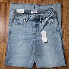 Moco Boutique Womens Power Moves Tummy Control Wide Leg Jeans  Blue Size 25/1