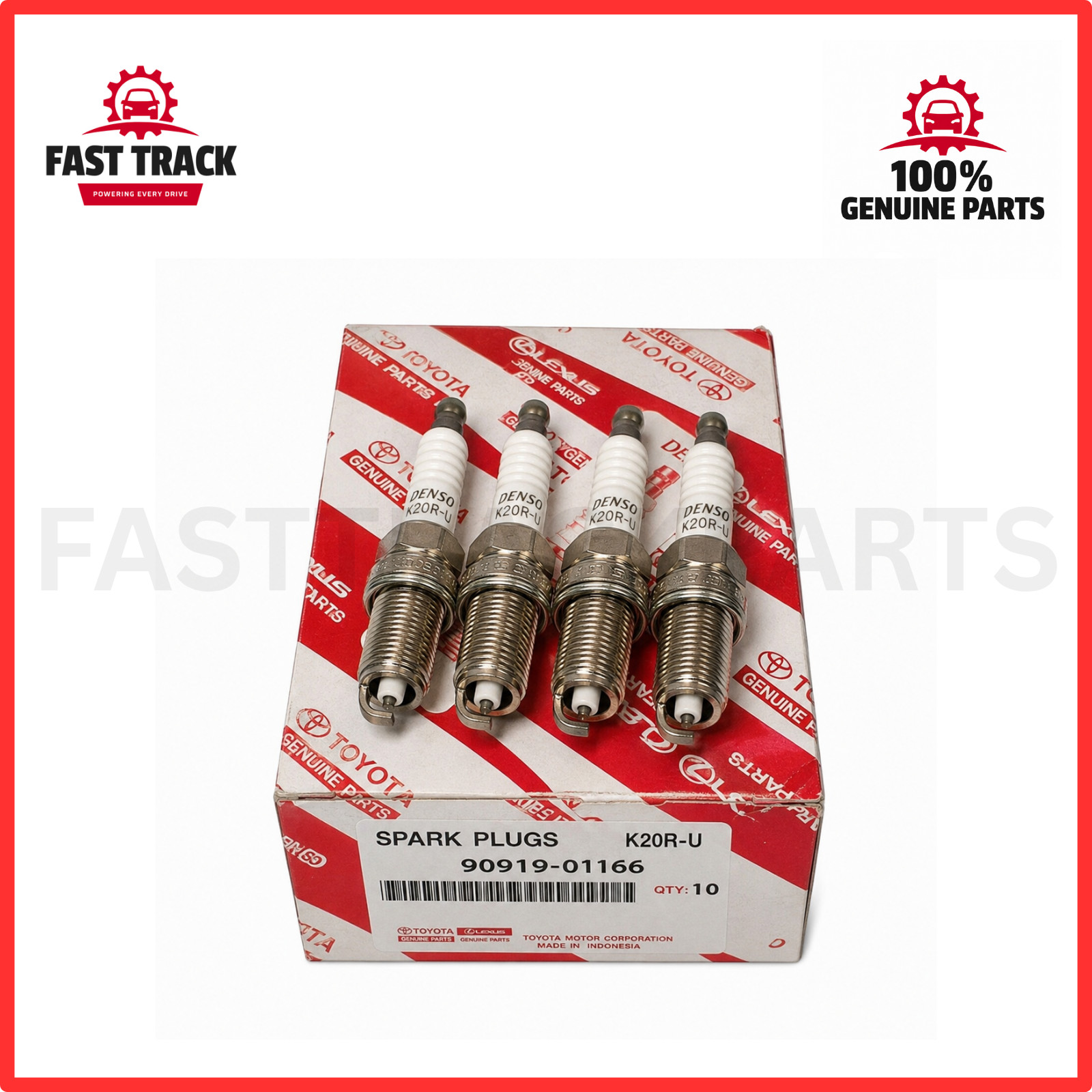 90919-01166 / 90919-YZZAF GENUINE OEM SPARK PLUG SET 4A-GE 20V 1.6 LTR 4 PCS