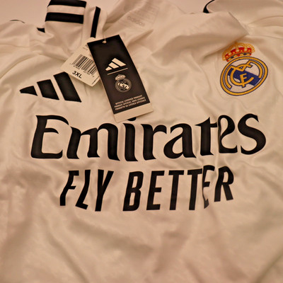 Adidas Real Madrid Emirates Fly White Jersey Short Sleeve Men's Size 3XL IU5011