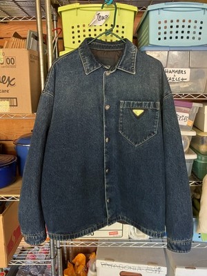 Prada Denim Snap Badge Overshirt / XL
