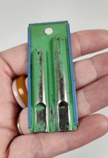 Vintage 1930s 2-Tube Tin Whistle Toy   Green  Blue Litho Metal Two-Tone Whistle