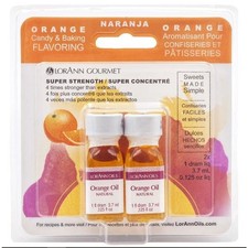 Lorann Oils Candy Baking Flavoring Orange Oil Natural 1 Dram Bottle Pack of 2