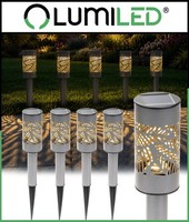 Lumiled 5X Solar Gartenleuchte Led Wegeleuchte Wegelampe Carex IP44 AußEn Garten