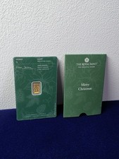 The Royal Mint Christmas 1g Gold Bullion Minted Bar Sealed New