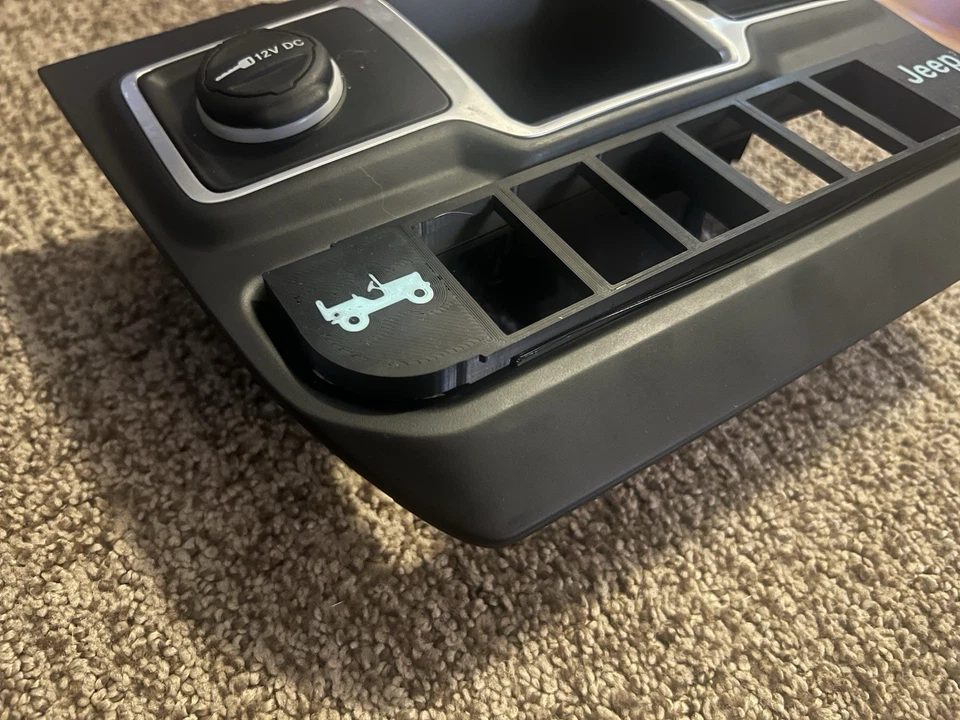 2018-2025 Jeep Wrangler JL Gladiator JT trim rocker light Switch plate panel - Image 2 of 4