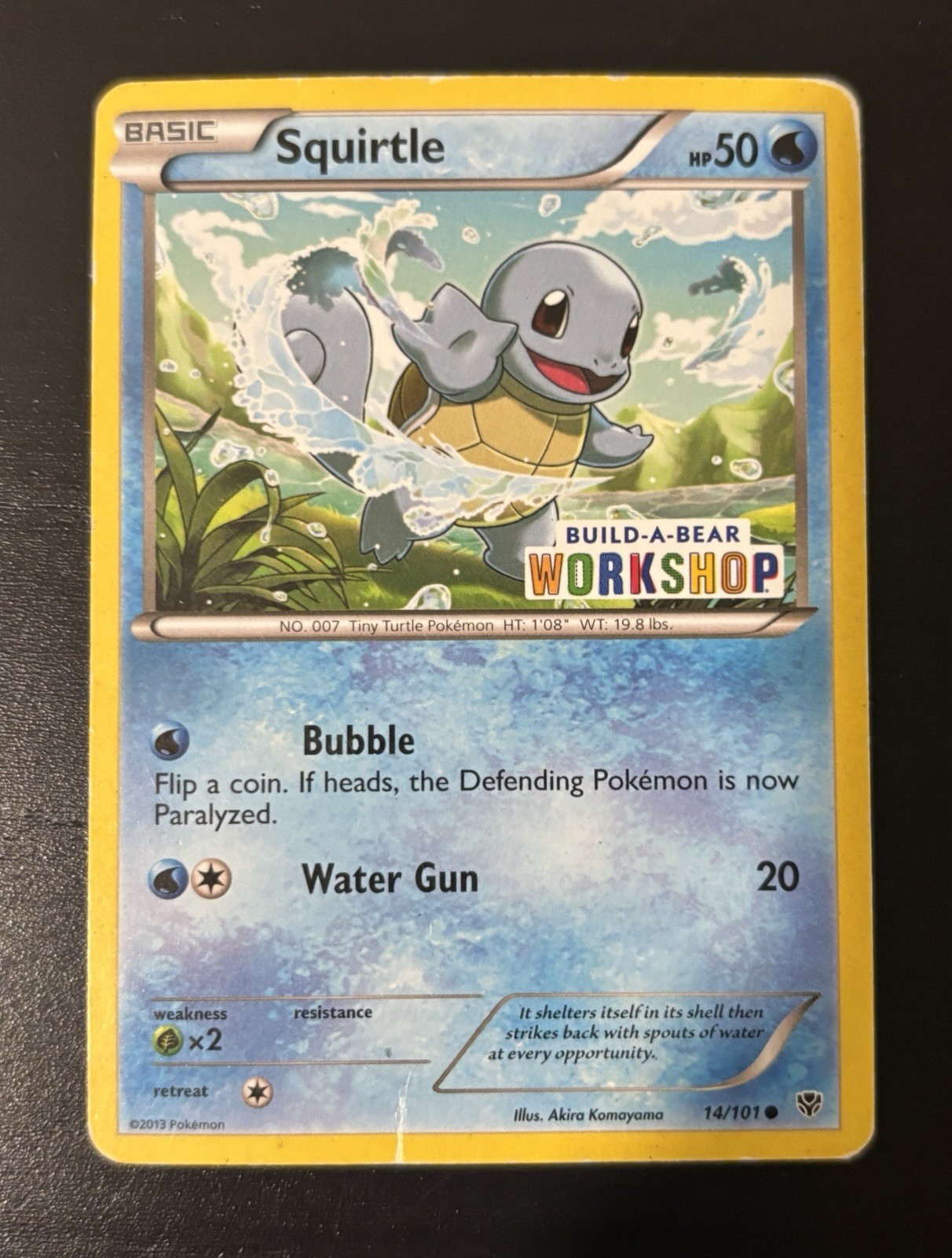 Build a Bear Pokemon Card Squirtle Promo Trading 14/101 2013 MP