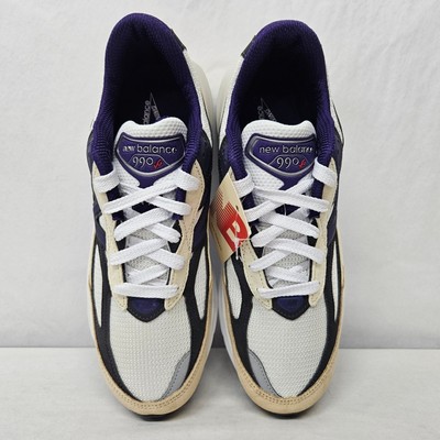 New Balance 990 V6 Sneakers Made In USA U990WB6 White Black Purple Men Size 11 New Balance 990 V6 Sneakers Made in USA U990WB6 Cream Navy  main image 3